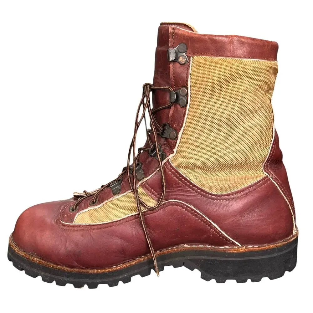 Vintage Danner Sierra Gore-Tex Burgundy Tan Hiking Boot Size 9.5 EE